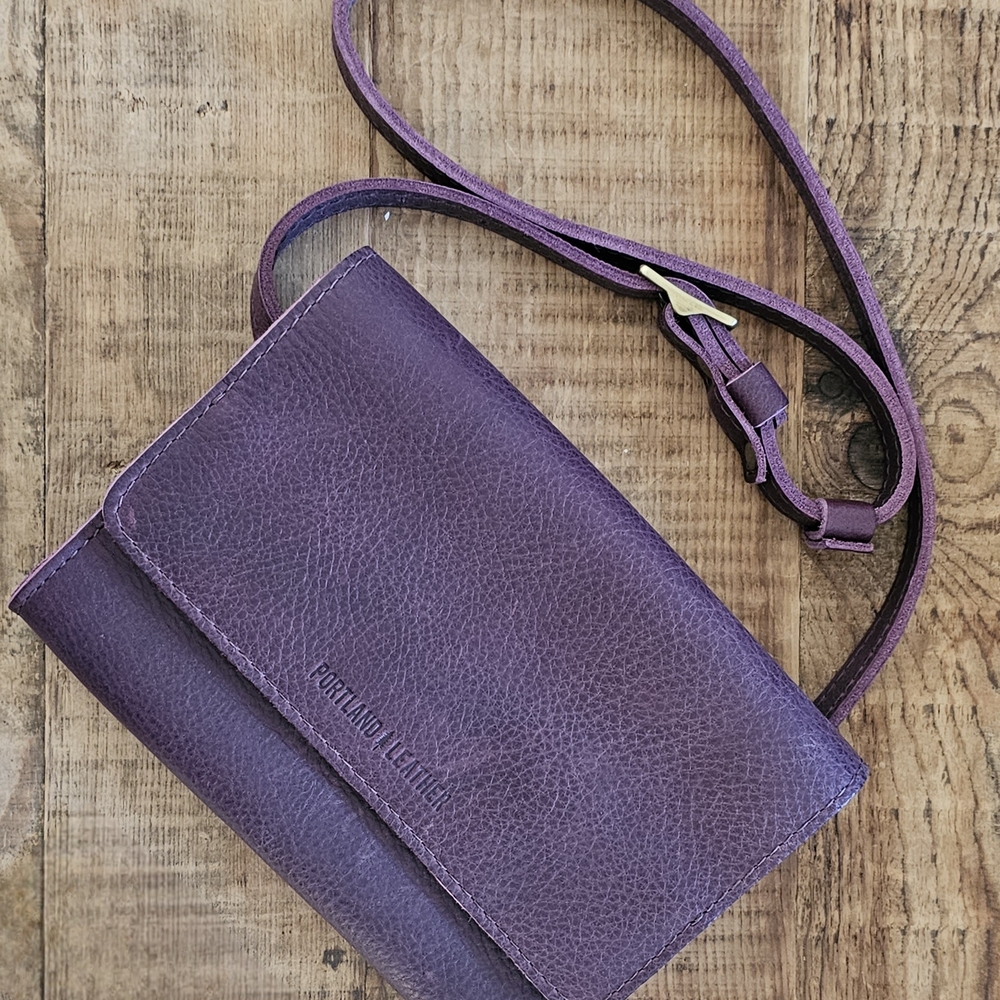PLG BNNU Plum Purple Leather Belt Bag Crossbody